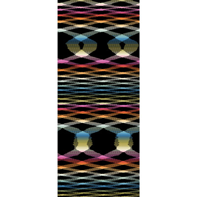 Kravet 36196.815.0 Stoccarda Upholstery Fabric in Black/Fuschia/Multi
