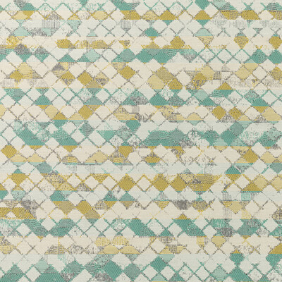 Kravet 36267.413.0 Light Point Upholstery Fabric in Playa/Yellow/Turquoise/White