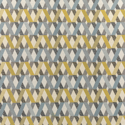 Kravet 36276.540.0 Bridgework Upholstery Fabric in Zest/Gold/Blue
