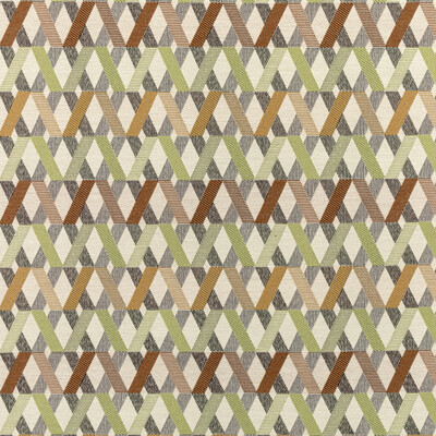 Kravet 36276.630.0 Bridgework Upholstery Fabric in Nomad/Brown/Chartreuse/White