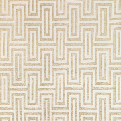 Kravet Couture 36340.4.0 Geo Glam Multipurpose Fabric in Ivory Gold/Gold/Ivory/Metallic