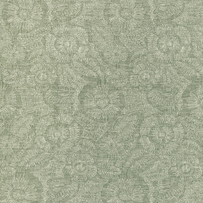 Kravet Couture 36889.130.0 Chenille Bloom Upholstery Fabric in Sage/White/Green