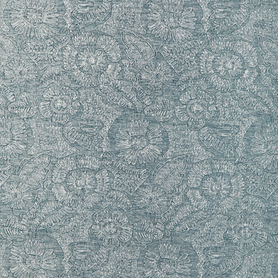 Kravet Couture 36889.5.0 Chenille Bloom Upholstery Fabric in Sky/Beige/Spa/Blue