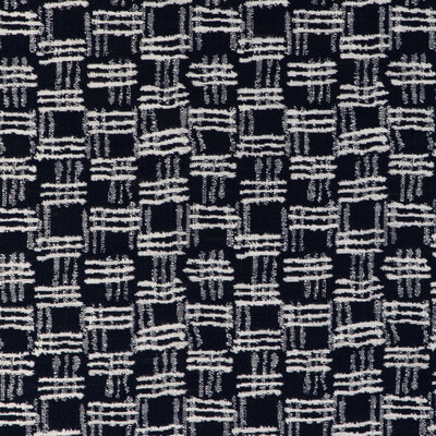 Kravet Couture 36928.50.0 Cross Waves Upholstery Fabric in Ink/Dark Blue/White/Blue