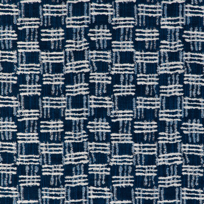 Kravet Couture 36928.51.0 Cross Waves Upholstery Fabric in Marine/Indigo/White/Blue