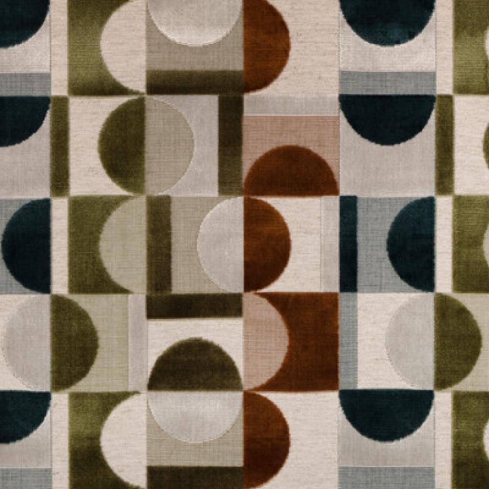 Kravet Design 36990.324.0 Kravet Design Upholstery Fabric in Green/Rust/Teal