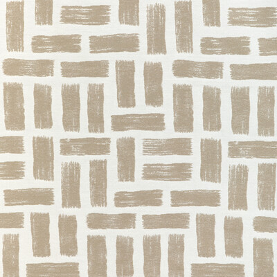 Kravet Design 37055.106.0 Brickwork Upholstery Fabric in Taupe/White/Beige