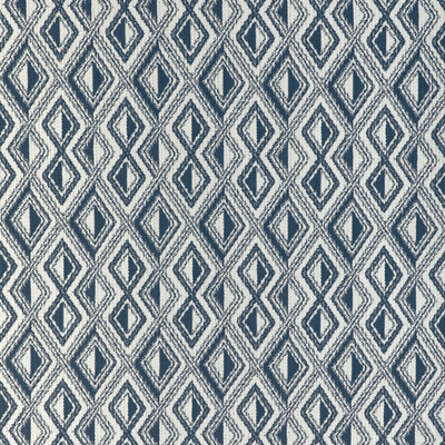 Kravet Design 37058.51.0 Rough Cut Upholstery Fabric in Marine/White/Dark Blue/Blue