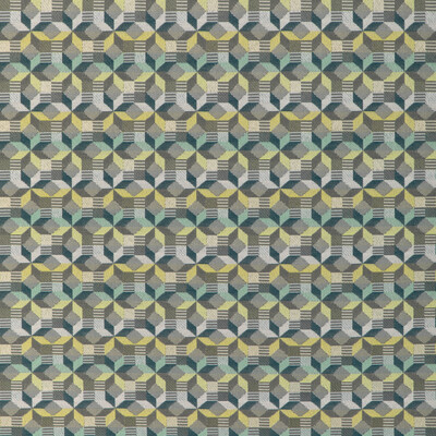 Kravet Contract 37067.315.0 Myriad Upholstery Fabric in Lagoon/Green/Grey/Yellow