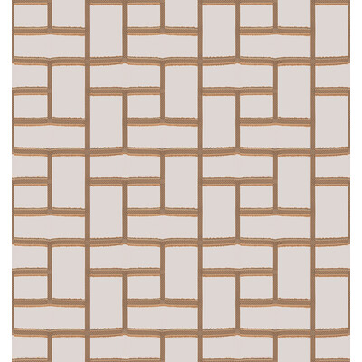 Kravet Contract 3898.640.0 Access Drapery Fabric in White , Brown , Copper