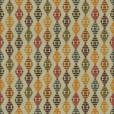 Kravet Design 4012.416.0 Soojini Knots Drapery Fabric in Beige , Burgundy , Harvest