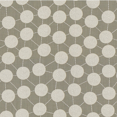 Kravet Design 4242.11.0 Goaround Drapery Fabric in Grey , Ivory , Stone