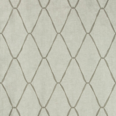 Kravet Couture 4476.11.0 Looped Ribbons Drapery Fabric in Light Grey , Grey , Mist