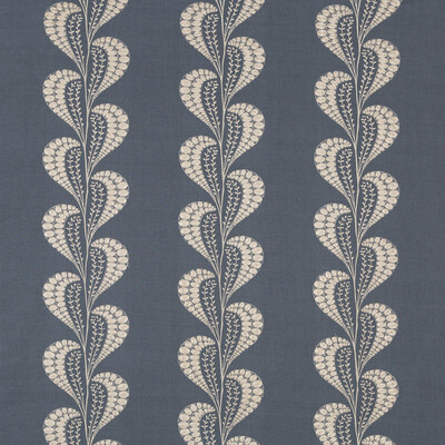 Kravet Couture 4787.5.0 Tisza Drapery Fabric in Blue , Ivory , Dewberry