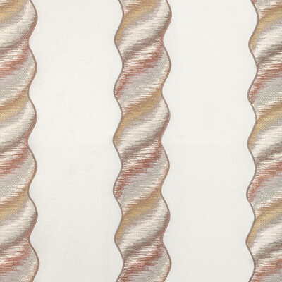 Kravet 4890.4.0 Aqueous Drapery Fabric in Desert Rose/White/Gold/Yellow