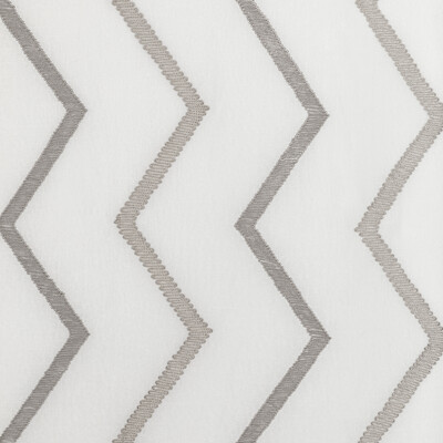 Kravet Couture 4891.11.0 Ribbon Point Drapery Fabric in Platinum/White/Grey