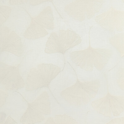 Kravet Couture 4949.1116.0 Gingko Leaf Drapery Fabric in Pearl/White/Beige