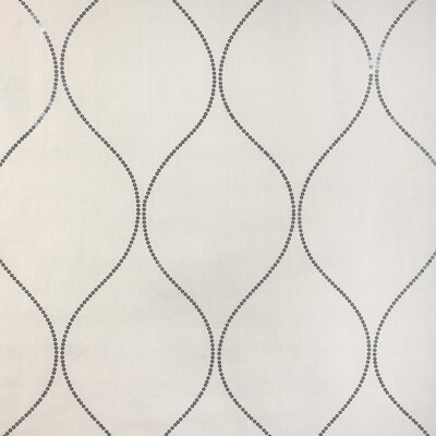 Kravet Design 4998.11.0 Shimmering Ogee Drapery Fabric in Mica/Grey