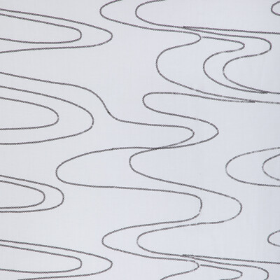 Kravet Design 4999.8.0 Undulating Wave Drapery Fabric in Domino/Black/Ivory