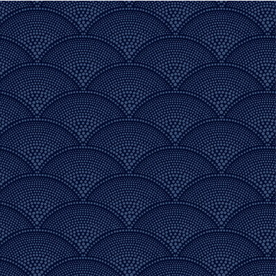Cole & Son 89/4019.CS.0 Feather Fan Wallcovering in Midnight/Blue