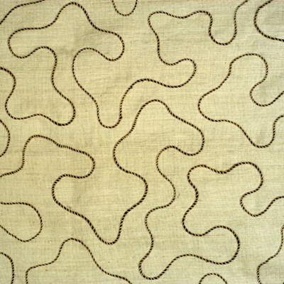 Kravet 8921.16.0 Jig Saw Silk Drapery Fabric in Natural/Beige