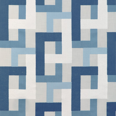 Kravet Basics 90009.51.0 Farnsworth Drapery Fabric in Ocean/Light Blue/White/Blue