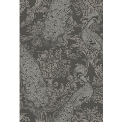 Cole & Son 94/7039.CS.0 Byron Wallcovering in Charcoal An Silver