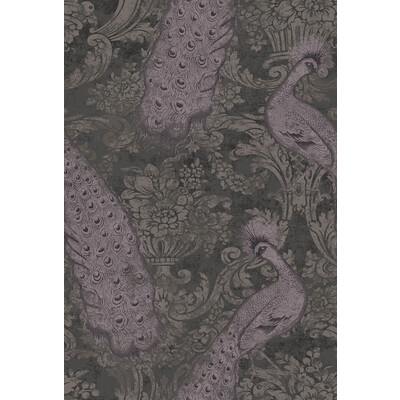 Cole & Son 94/7040.CS.0 Byron Wallcovering in Amythest And Charcoal