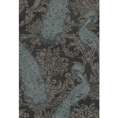 Cole & Son 94/7041.CS.0 Byron Wallcovering in Teal And Graphite