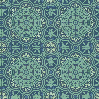 Cole & Son 94/8043.CS.0 Piccadilly Wallcovering in Teal And Gold