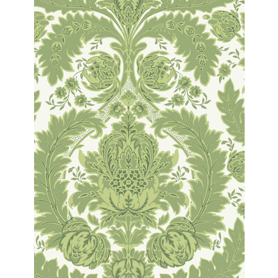 Cole & Son 94/9050.CS.0 Coleridge Wallcovering in Green And Ivory