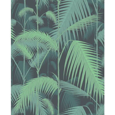 Cole & Son 95/1003.CS.0 Palm Jungle Wallcovering in Green/black/Black/Green