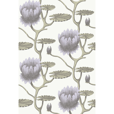 Cole & Son 95/4023.CS.0 Summer Lily Wallcovering in Lilac/grn/wt