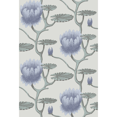 Cole & Son 95/4024.CS.0 Summer Lily Wallcovering in Blu/aq/pearl/Light Blue/Light Green