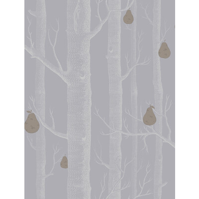 Cole & Son 95/5030.CS.0 Woods & Pears Wallcovering in Slate/silver/Grey
