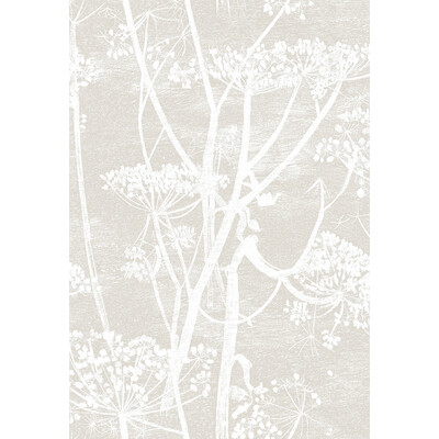 Cole & Son 95/9051.CS.0 Cow Parsley Wallcovering in Linen/white/White/Grey