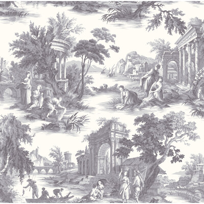 Cole & Son 99/1003.CS.0 Villandry Wallcovering in Charcoal/Ivory