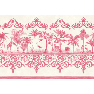Cole & Son 99/10046.CS.0 Rou Border Wallcovering in Rose Pink/Ivory/Pink