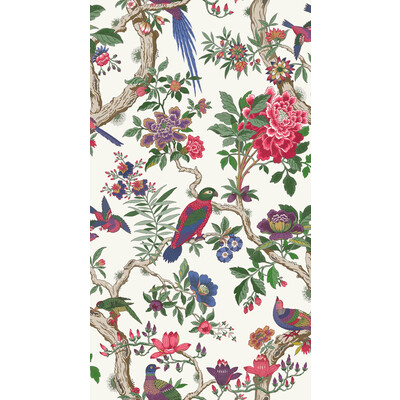 Cole & Son 99/12050.CS.0 Fontainebleau Wallcovering in Fuschia/Ivory/Emerald