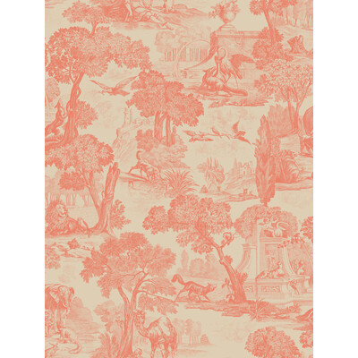 Cole & Son 99/15060.CS.0 Versailles Wallcovering in Coral/Beige