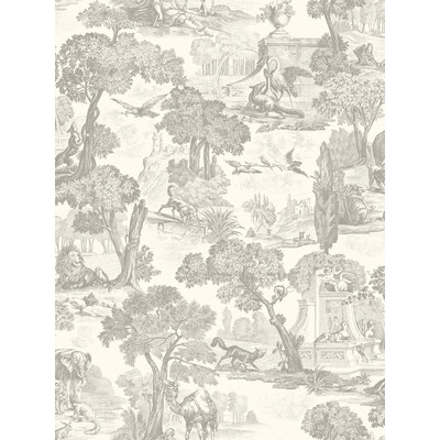 Cole & Son 99/15061.CS.0 Versailles Wallcovering in Charcoal/Ivory
