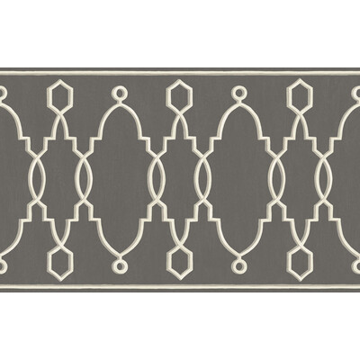 Cole & Son 99/3015.CS.0 Parterre Border Wallcovering in Charcoal/Ivory