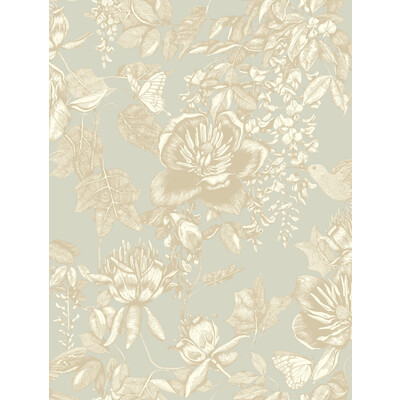 Cole & Son 99/7031.CS.0 Tivoli Wallcovering in Old Olive/Olive Green/Gold/Ivory