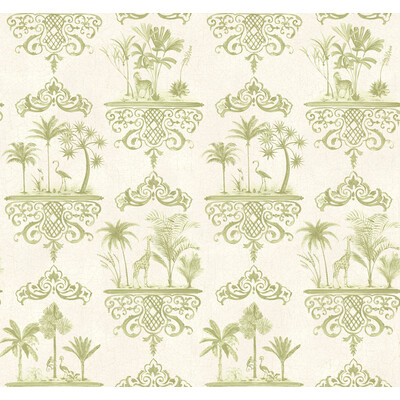 Cole & Son 99/9040.CS.0 Rousseau Wallcovering in Old Olive/Ivory/Olive Green