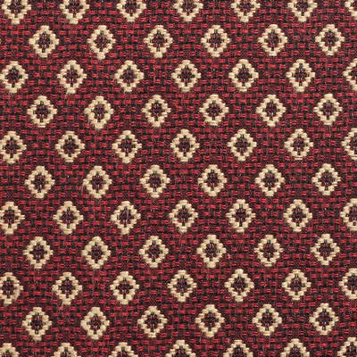Lee Jofa 990075.819.0 Tiffin Weave Upholstery Fabric in Currant/Black/Burgundy/red