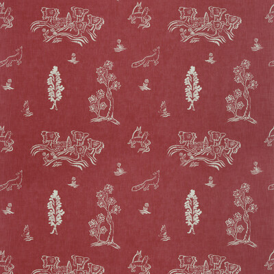 Kravet Couture AM100318.19.0 Friendly Folk Multipurpose Fabric in Red , Ivory , Huntsman Red