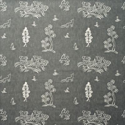 Kravet AM100377.11.0 Friendly Folk Outdoor Multipurpose Fabric in Before Dawn/Grey