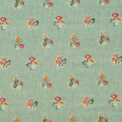 Kravet Couture AM100410.512.0 Spinney Multipurpose Fabric in Duck Egg/Turquoise/Pink/Orange