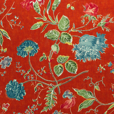 Kravet Couture AM100412.615.0 Wild Wood Multipurpose Fabric in Pumpkin/Orange/Blue/Pink
