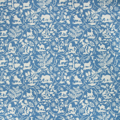 Kravet Basics ANIMALTALE.15.0 Animaltale Multipurpose Fabric in White , Blue , Larkspur